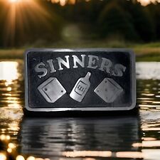 Placa de clube de carro vintage de alumínio fundido SINNERS colecionável nostalgia, usado comprar usado  Enviando para Brazil