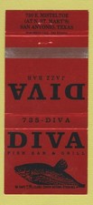 Capa Matchbook - Diva Fish Bar Grill San Antonio TX 30 Strike comprar usado  Enviando para Brazil