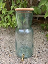 Dispensador de bebidas de vidrio verde vintage SVE con grifo hecho en Italia segunda mano  Embacar hacia Mexico