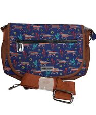 Usado, Bolsa tiracolo Sipsey Wilder marrom cavalos selvagens Serape Bluebonnets 11x7x2 comprar usado  Enviando para Brazil