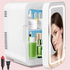Mini geladeira Chsuiwe 4L para cuidados com a pele com espelho LED, refrigerador e aquecedor, #R032, usado comprar usado  Enviando para Brazil