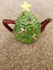 Christmas tree teapot for sale  NESTON