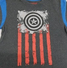 Camiseta Capitão América vermelha azul juvenil tamanho G  comprar usado  Enviando para Brazil