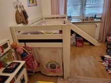 Halbhochbett 90x200 weiß gebraucht kaufen  Hamburg