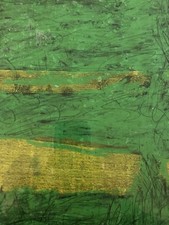 Pintura abstracta Marie D panel al óleo cartón abstracción para identificar arte 1980 segunda mano  Embacar hacia Mexico