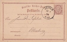 Reichspost 1874 jever gebraucht kaufen  Deutschland
