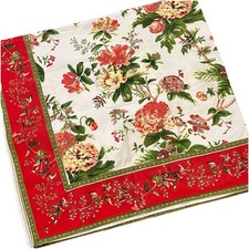 Toalha de mesa verde vermelha mãe vintage floral estampa à mão country 60" quadrada francesa comprar usado  Enviando para Brazil