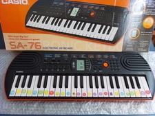Mini teclado CASIO Casiotone SA-76 44 teclas preto e laranja crianças crianças comprar usado  Enviando para Brazil