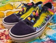 Blusa baixa Vans Old Skool Tie Dye feminina tamanho 8 masculina 6.5 skatista camurça roxa  comprar usado  Enviando para Brazil