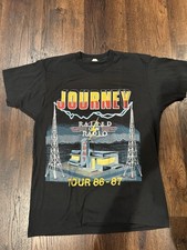 Camiseta Vintage Journey Raised On Radio Thunder 86-87 Tour Ponto Único EUA Masculina G comprar usado  Enviando para Brazil