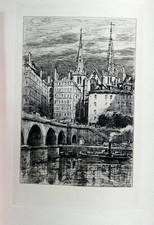 Gravure. lyon. eaux d'occasion  Épinal