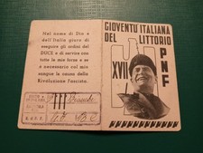 Tessera ventennio pnf usato  Zelo Buon Persico