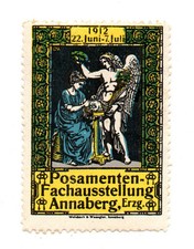 Werbemarke vignette posamenten gebraucht kaufen  Hamburg