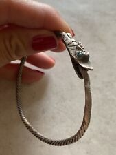 Antique silver snake usato  Torino