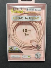 Cable trenzado Tech Mod carga y sincronización USB C a USB C 60 vatios súper rápido Apple  segunda mano  Embacar hacia Mexico