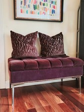 Velvet storage ottoman for sale  Lorton