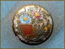 Ancien bouton porcelaine d'occasion  Le Mans