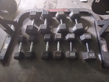 Pair dumbbells rubber for sale  Pomona