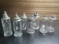 Bierkrug glas zinndeckel gebraucht kaufen  Deutschland