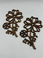 Decoração de parede vintage Homco flor retrô madeira falsa/vime Syroco 1978 conjunto 2 chalés comprar usado  Enviando para Brazil