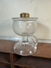 Lâmpada antiga de dedo a óleo Lomax, lâmpada de querosene de vidro.  Fonte/fonte.  Sem queimador comprar usado  Enviando para Brazil