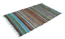 Tapete decorativo indiano feito à mão boêmio chindi tapete de área 100% algodão pano comprar usado  Enviando para Brazil