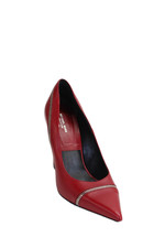 Zapatos de salón Michael Kors Collection para mujer de tacón alto con cremallera de cuero rojo talla 38 segunda mano  Embacar hacia Mexico