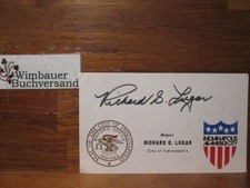 Original Autograph Richard Lugar (1932-2019) US Senator Indiana /// Autogramm Au comprar usado  Enviando para Brazil