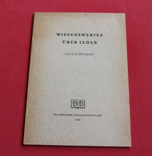 Rheinboldt wissenswertes leder gebraucht kaufen Rheinboldt wissenswertes leder gebraucht kaufen  Bösingen