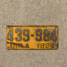 Placa de licença 1926 Oklahoma etiqueta automática decoração de garagem vintage 439 984, usado comprar usado  Enviando para Brazil