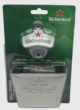Abridor de garrafa de cerveja Heineken Wandopener Starr montado na parede com parafusos e recipiente comprar usado Abridor de garrafa de cerveja Heineken Wandopener Starr montado na parede com parafusos e recipiente comprar usado  Enviando para Brazil