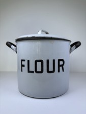 Vintage flour enamel for sale  EASTBOURNE