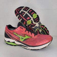 Usado, Tênis de corrida Mizuno Wave Rider 16 feminino tamanho 11 rosa morango kiwi comprar usado  Enviando para Brazil