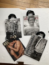 Lote de 3 sacolas de compras vintage Abercrombie & Fitch e 1 Hollister – 9 x 12, usado comprar usado  Enviando para Brazil