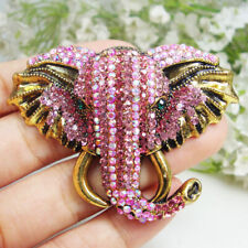 Animal Elefante Rosa Pretty Woman's Pingente Broche Cristal Rhinestone De Presente, usado comprar usado  Enviando para Brazil