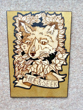 Fox art pyrography for sale  ATTLEBOROUGH