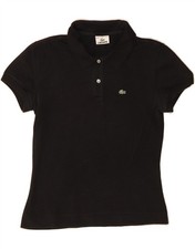 Camisa polo feminina LACOSTE tamanho 42 grande preta algodão QE05, usado comprar usado  Enviando para Brazil