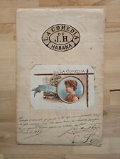 Usado, ÚNICO! Etiqueta de charuto cubana 1888 inscrição tabaco marca LA COMEDIA comprar usado  Enviando para Brazil