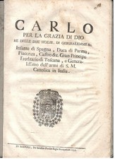 1735 editto istituzione usato  Torino