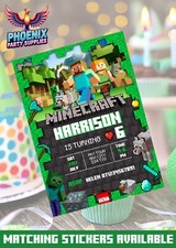 Personalised minecraft party for sale  HEREFORD