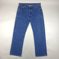 Vintage Levis 501 Masculino 34x31 (marcado 36x32) Azul Denim Perna Reta Anos 90 comprar usado  Enviando para Brazil