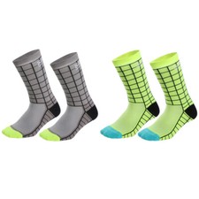 2 pares de meias de ciclismo ciclismo ciclismo bicicleta esportes tornozelo XC MTB cinza amarelo, usado comprar usado  Enviando para Brazil