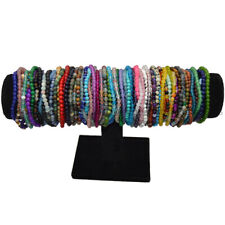Pulseira elástica feita à mão 4 mm mista de pedras preciosas naturais contas redondas chakra Reiki comprar usado  Enviando para Brazil