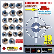 kit adesivi raffica proiettili colpi di pistola fori buchi lamiera arrugginita comprar usado  Enviando para Brazil