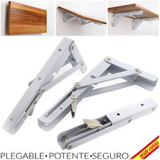 SOPORTE METALICO ESCUADRA ANGULO PLEGABLE PARA REPISAS ESTANTE MONTAR EN PARED comprar usado  Enviando para Brazil