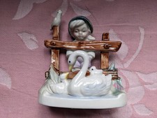 Porzellanfigur kind schwan gebraucht kaufen  Bad Soden-Salmünster