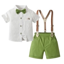 Baby Junge Oberteile Formell Zweiteilig Set Outdoor Hosenträger-Shorts Strand comprar usado  Enviando para Brazil
