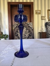 Glasvase mundgeblasen blau gebraucht kaufen  Schlettau