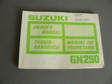 Suzuki gn250 owners for sale  MORDEN