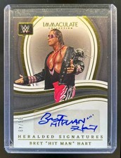 2023 Immaculate Bret "Hit Man" Hart Heralded Auto #36/49, usado comprar usado  Enviando para Brazil